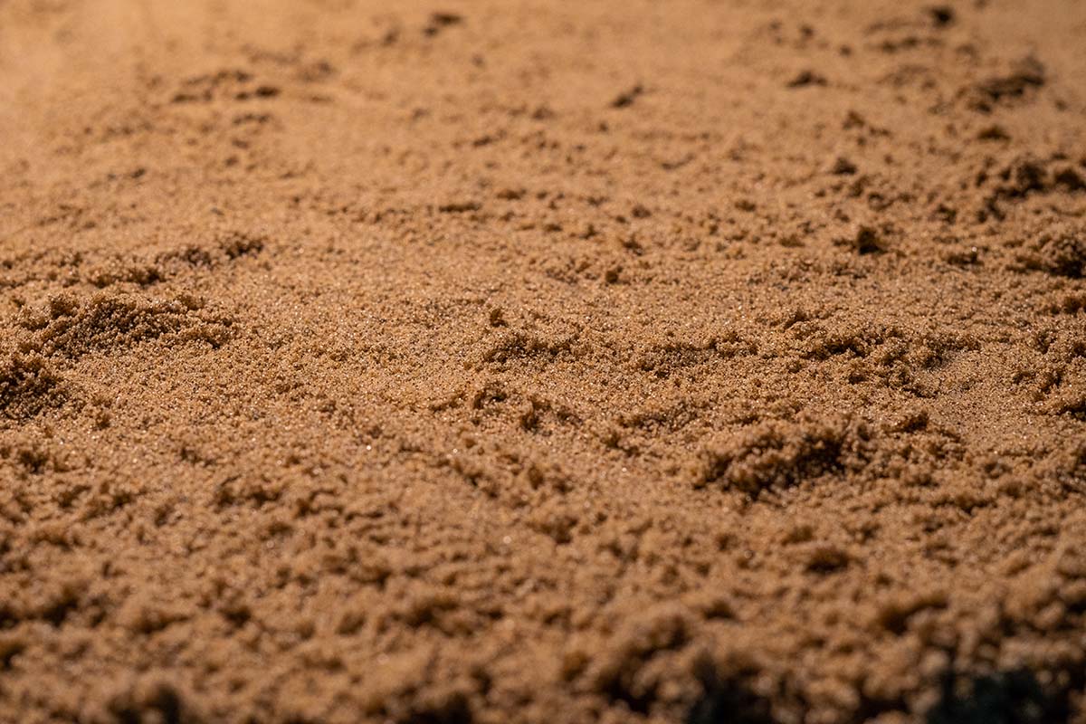 Dune beach sand with measuring tape